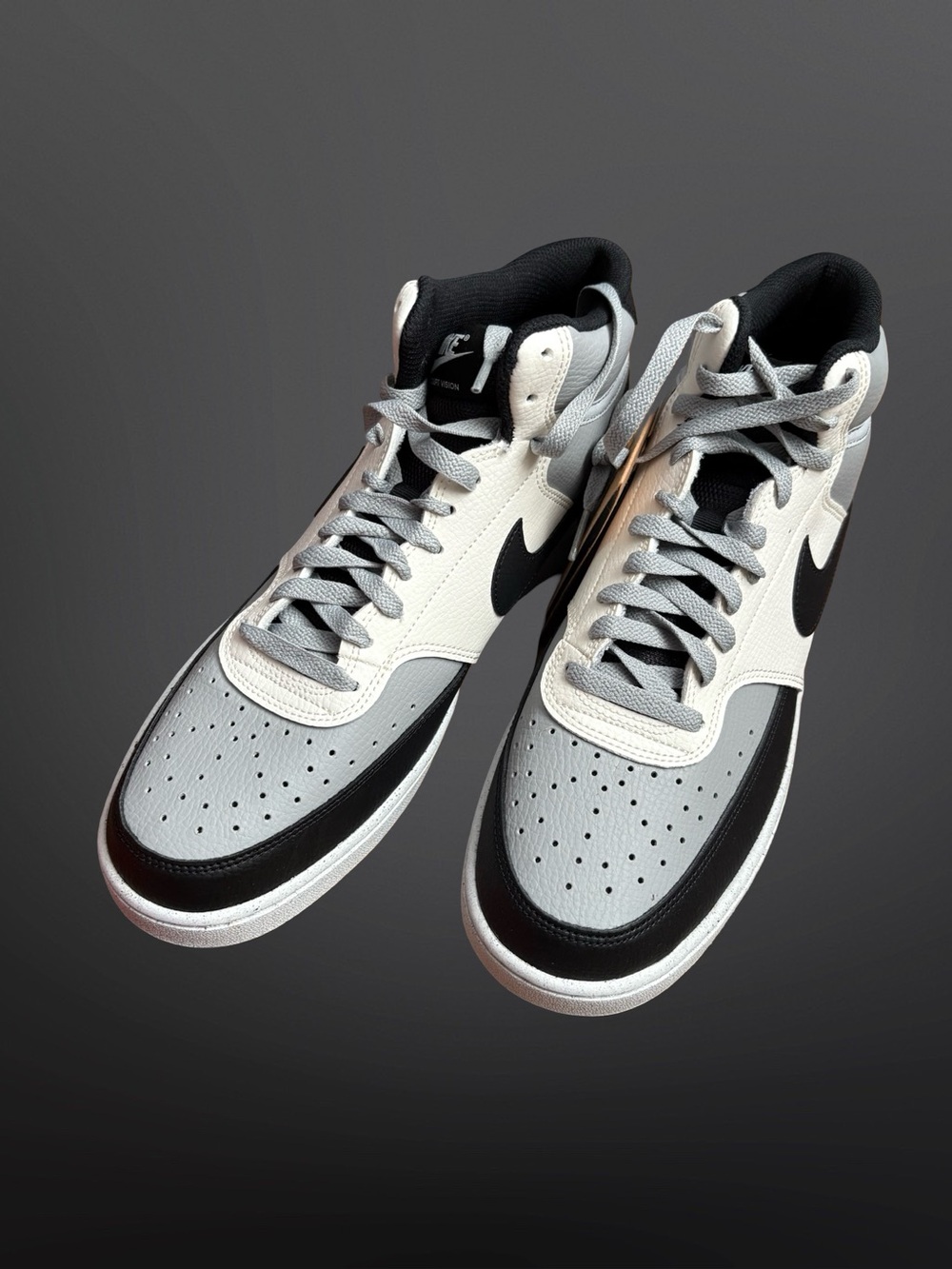 Nike Men’s High-Top Sneakers in Black, White, Gray Size 10.5